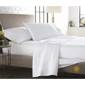 100% Cotton Premium Bedsheet 300 TC-White