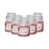 eCraftIndia Rose Votive Jar Candle Scented - Pack of 5