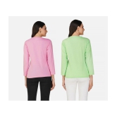 CHOZI - Multi Color Cotton Blend Regular Fit Women's T-Shirt ( Pack of 2 ) - None