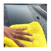 Auto Hub Yellow 600 GSM Microfiber Cloth For Automobile ( Pack of 5 )