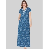 Bodycare - Blue Cotton Womens Nightwear Nighty & Night Gowns ( Pack of 1 ) - None