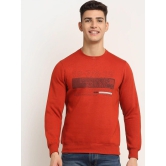 Rodamo Men Rust Printed Sweatshirt