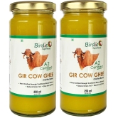 Birdie Superfoods -100% Pure A2 Gir Cow Desi Ghee Through Vedic Bilona Method (Glass Bottle- 250 mlx2 combo )