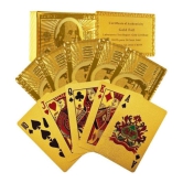 Fratelli Gold Deck of Waterproof Cards, Flexible PVC Plastic Gold Playing Cards Premium Poker Cards Gold Waterproof Playing Cards Washable Flexible Use for Party Game