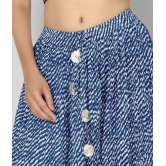 FABRR - Blue Cotton Women's A-Line Skirt ( Pack of 1 ) - 37-41