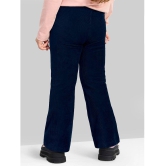 Girls Navy Flared Corduroy Parallel Trousers - None