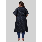 miravan - Blue Cotton Womens Kaftan Kurti ( Pack of 1 ) - None