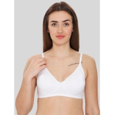 ILRASO - White Cotton Non Padded Women's T-Shirt Bra ( Pack of 1 ) - None