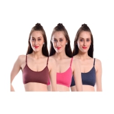 Elina Cotton Racerback bra - Multi Color Pack of 3 - 30B