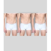 Solo - White Cotton Mens Trunks ( Pack of 3 ) - 80