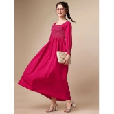 Sheetal associates - Pink Crepe Womens Gown ( Pack of 1 ) - None