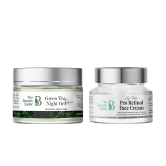 Overnight Skin Nourishment Combo: Green Tea Night Gel 50gm and Pro Retinol Face Cream 50g