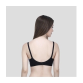 Elina - Black Cotton Non Padded Womens T-Shirt Bra ( Pack of 2 ) - None