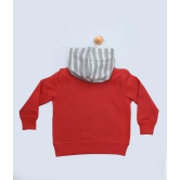 BOYS  RED HOODED SWEAT SHIRT