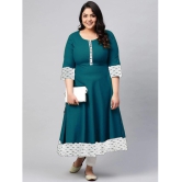 Estela - Teal Cotton Blend Women's Flared Kurti ( Pack of 1 ) - None