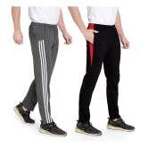 Zeffit - Multicolor Cotton Blend Mens Sports Trackpants ( Pack of 2 ) - M