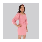 Cutecumber - Pink Georgette Girls Shift Dress ( Pack of 1 ) - None