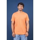 Men's Orange Embroidery Polo T-Shirt