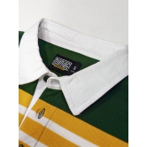 Auto Stripes Green Yellow Polo T-Shirt-L / Green