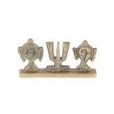 Satguru Shankh Chakra Namah 4 Inches Brass Statue | Divine Hindu Religious Décor