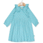 Juscubs Pack of 1 Baby Girls Cotton Dress ( Blue ) - None