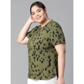 Oxolloxo Plus Size Animal Printed Top