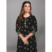 Kapadia - Black Rayon Womens Anarkali Kurti ( Pack of 1 ) - None