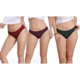 Eves Beauty Women Bikini Multicolor Panty-s / Multicolor / Cotton Blend