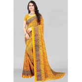 LEELAVATI - Yellow Georgette Saree With Blouse Piece ( Pack of 1 ) - Yellow