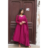 Burgundy Anarkali-M