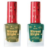 Street Style Multi Glossy Nail Polish ( Pack of 2 )