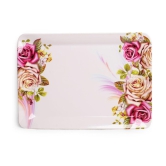 HomePro - Multicolor Floral Design Tray Multicolor Serving Tray ( Set of 3 )