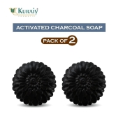 Kuraiy Activated Charcoal Deep Cleansing Bath Soap, 100g (Pack of 2) (2x 100 g)