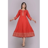 SIPET - Red Rayon Women's Flared Kurti ( Pack of 1 ) - None