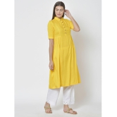 Pistaa - Yellow Viscose Women's Flared Kurti ( Pack of 1 ) - None