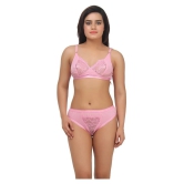 TCG Pink Lace Bra & Panty Set - 38