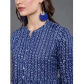 Antaran Cotton Printed A-line Womens Kurti - Blue ( Pack of 1 ) - None