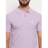 UNIBERRY Cotton Regular Fit Solid Half Sleeves Mens Polo T Shirt - Lavender ( Pack of 1 ) - None