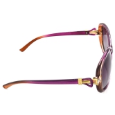 Hrinkar Pink Rectangular Sunglasses Brands Violet Frame Polarized Goggles for Women - HRS440-PRPLBWN-PNK