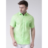 KLOSET By RIAG 100% Cotton Regular Fit Solids Half Sleeves Men's Casual Shirt - Fluorescent Green ( Pack of 1 ) - None