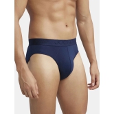 Jockey IC24 Men Tencel Micro Modal Cotton Elastane Solid Brief - True Navy - None