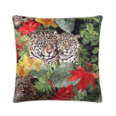 Wild Love Crushed Velvet Cushion Cover (Colour: Multicoloured Size: 16 inch x 16 inch (40cm X 40cm))