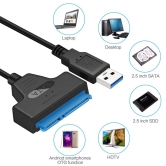 Lapster USB 3.0 SATA Cable for 2.5 Inch SSD and HDD, USB 3.0 to SATA III Hard Driver Adapter (Blue) - 1 Piece