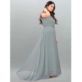 JASH CREATION - Grey Georgette Womens Gown ( Pack of 1 ) - None