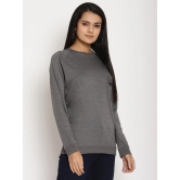 Women Wild Journey Grey Solid Sweatshirt-XXL