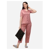 Smarty Pants Satin Nightsuit Sets - Pink Single - L