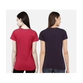 CHOZI - Multi Color Cotton Regular Fit Womens T-Shirt ( Pack of 2 ) - None