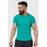 Fuaark Sea Green Nylon Slim Fit Mens Sports T-Shirt ( Pack of 1 ) - None