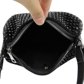 Crystal Cross body Sling Chain Bag for Women Bling Purse Mini Top Handle Handbag Storage Clutch for Party