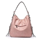 Lychee bags Women Pu Handbag Shoulder Hobo Bag (Peach)